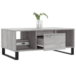 Berkfield Home Modern Coffee Table Grey Sonoma 90x50x36.5 cm Engineered Wood - thumbnail 4