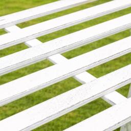 Melody Maison Round Distressed White Garden Side Table - 50cm X 50.5cm - Size: 50 cm X 50.5 cm - thumbnail 6