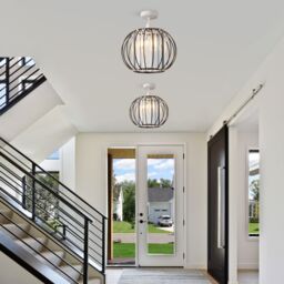 Harper Living Men's Easy Fit Shade, Matt Black Ceiling Light Shade 27cm Modern Lampshade - thumbnail 4