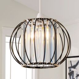 Harper Living Men's Easy Fit Shade, Matt Black Ceiling Light Shade 27cm Modern Lampshade - thumbnail 6