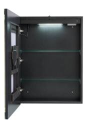 Living and Home Wall-mounted Bathroom Mirror Cabinet with Led Lights in Grey - thumbnail 3