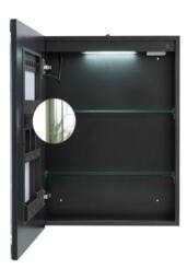 Living and Home Wall-mounted Bathroom Mirror Cabinet with Led Lights in Grey - thumbnail 4