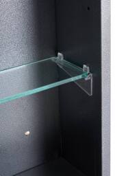 Living and Home Wall-mounted Bathroom Mirror Cabinet with Led Lights in Grey - thumbnail 8