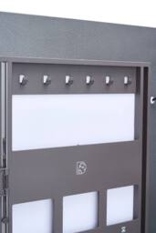 Living and Home Wall-mounted Bathroom Mirror Cabinet with Led Lights in Grey - thumbnail 9