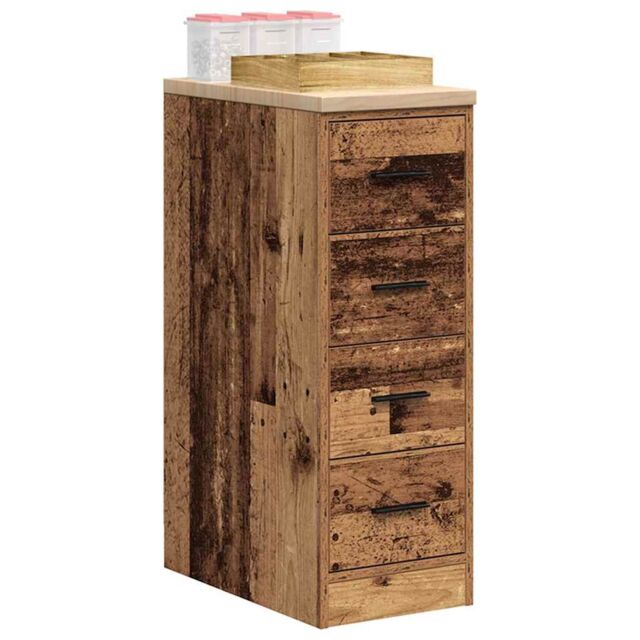 Berkfield Home Garage Storage Cabinet Old Wood 30x51x85 cm Solid Wood Pine in Brown - Size: 30 x 51 x 85 cm - image 1