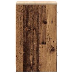 Berkfield Home Garage Storage Cabinet Old Wood 30x51x85 cm Solid Wood Pine in Brown - Size: 30 x 51 x 85 cm - thumbnail 7
