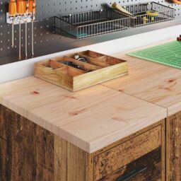Berkfield Home Garage Storage Cabinet Old Wood 30x51x85 cm Solid Wood Pine in Brown - Size: 30 x 51 x 85 cm - thumbnail 4