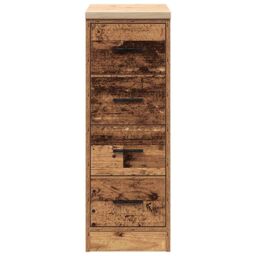 Berkfield Home Garage Storage Cabinet Old Wood 30x51x85 cm Solid Wood Pine in Brown - Size: 30 x 51 x 85 cm - thumbnail 6