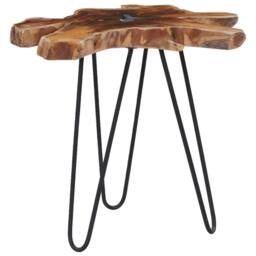 Berkfield Home Coffee Table 70x45 cm Solid Teak Wood & Polyresin - thumbnail 9