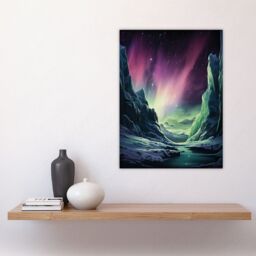 Artery8 Northern Lights Borealis Artwork Antarctica Southern Aurora Australis Large Wall Unframed Art Poster Print Thick Paper 18X24 Inch - thumbnail 4
