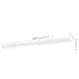 Berkfield Home Decorative Wall Shelves 4 pcs High Gloss White 100x9x3 cm - Size: 100 x 9 x 3 cm - thumbnail 9