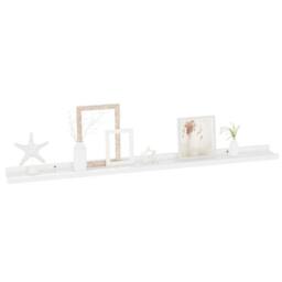 Berkfield Home Decorative Wall Shelves 4 pcs High Gloss White 100x9x3 cm - Size: 100 x 9 x 3 cm