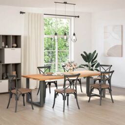 Berkfield Home Dining Table Legs T-Shaped¬†2 pcs Anthracite 70x35x(72-73) cm Steel in Black - thumbnail 2