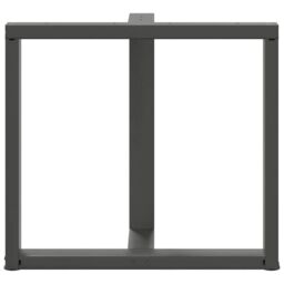 Berkfield Home Dining Table Legs T-Shaped¬†2 pcs Anthracite 70x35x(72-73) cm Steel in Black - thumbnail 6