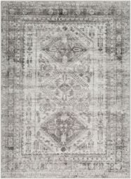 Livabliss Monte Carlo-Vintage Blue Grey White Traditional Boho Living Rug in Light Grey - Size: 80 cm x 220 cm - thumbnail 2