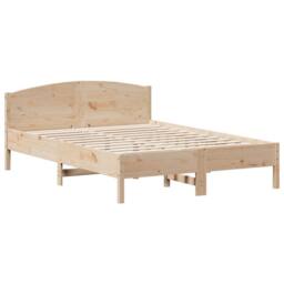 Berkfield Home Decorative Bookcase Bed without Mattress 135x190cm Solid Wood Pine in Light Tan - Size: 135x190 cm - thumbnail 8