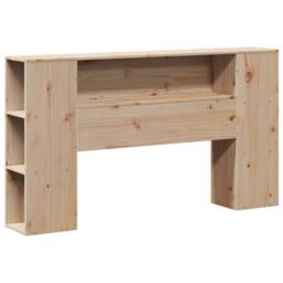 Berkfield Home Decorative Bookcase Bed without Mattress 135x190cm Solid Wood Pine in Light Tan - Size: 135x190 cm - thumbnail 7