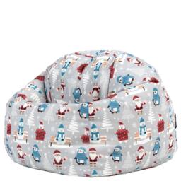 icon Kids Printed Santa Claus Christmas Childrens Bean Bag Armchair - Size: Medium - thumbnail 3