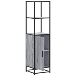 Berkfield Home Highboard Grey Sonoma 35.5x35x139 cm Engineered Wood & Metal - thumbnail 5