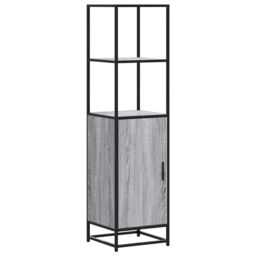 Berkfield Home Highboard Grey Sonoma 35.5x35x139 cm Engineered Wood & Metal - thumbnail 2