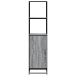 Berkfield Home Highboard Grey Sonoma 35.5x35x139 cm Engineered Wood & Metal - thumbnail 4