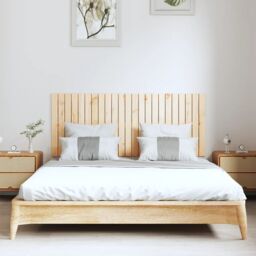 Berkfield Home Wall Headboard 147x3x60 cm Solid Wood Pine in Brown - Size: 147 x 3 x 60 cm - thumbnail 3