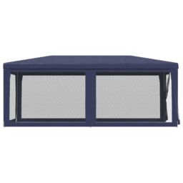 Berkfield Home Party Tent with 6 Mesh Sidewalls Blue 3x6 m HDPE - thumbnail 4