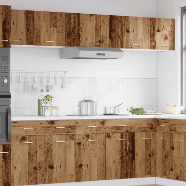 Berkfield Home Hanging Cabinet Lyon Old Wood 60x31x40 cm Engineered Wood in Brown - Size: 60 x 31 x 40 cm - image 1