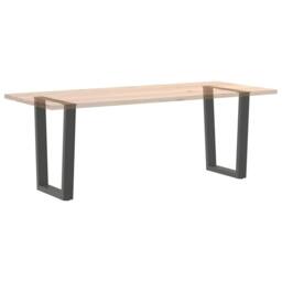 Berkfield Home Dining Table Legs V-Shape 2 pcs Anthracite 70x(72-73.3) cm Steel in Charcoal - thumbnail 8