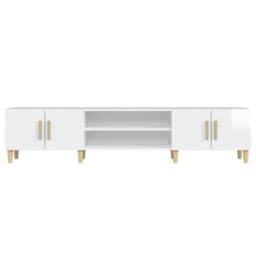 Berkfield Home TV Cabinet High Gloss White 180x31.5x40 cm Engineered Wood - thumbnail 6