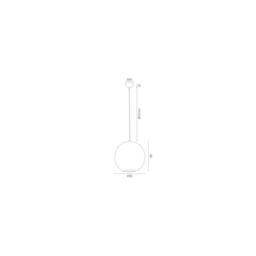 Netlighting Portoryko 42cm Wire Frame Pendant Ceiling Light Light Brown Chrome - thumbnail 2