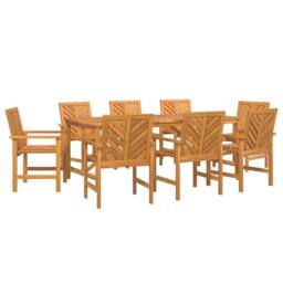 Berkfield Home 7 Piece Garden Dining Set Solid Wood Acacia in Brown - thumbnail 2
