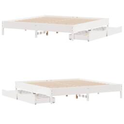 Berkfield Home Full Bed Frame without Mattress White 180x200 cm Super King Solid - thumbnail 9