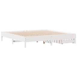 Berkfield Home Full Bed Frame without Mattress White 180x200 cm Super King Solid - thumbnail 8