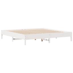 Berkfield Home Full Bed Frame without Mattress White 180x200 cm Super King Solid - thumbnail 5