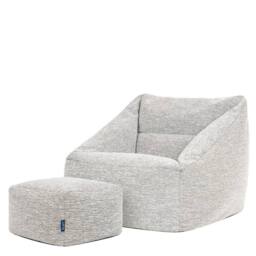 icon Natalia Woven Armchair Beanbag & Footstool, Natural - thumbnail 5