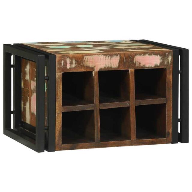 Berkfield Home Wine Rack 46x35x27.5 cm Solid Wood Reclaimed in Brown - image 1