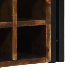 Berkfield Home Wine Rack 46x35x27.5 cm Solid Wood Reclaimed in Brown - thumbnail 9