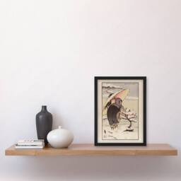Artery8 Helen Hyde Little Pink Plum & a Young Woman Framed Wall Art Print - Size: A4 - thumbnail 4