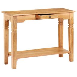 Berkfield Home Console Table 100x40x76 cm Solid Acacia Wood in Brown - Size: 100 x 40 x 76 cm - thumbnail 3