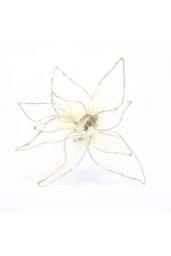 KDMD Gold Poinsettia Organza with Clip H29cm - thumbnail 2