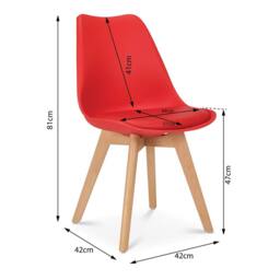 Bravich LTD Rocco Tulip Dining Chair in Red - Size: 2 Pack - thumbnail 5