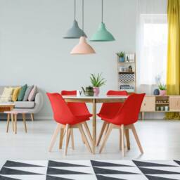 Bravich LTD Rocco Tulip Dining Chair in Red - Size: 2 Pack - thumbnail 4