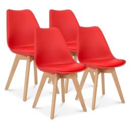 Bravich LTD Rocco Tulip Dining Chair in Red - Size: 2 Pack - thumbnail 2