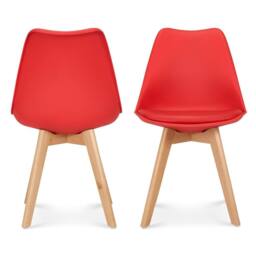 Bravich LTD Rocco Tulip Dining Chair in Red - Size: 2 Pack - thumbnail 6