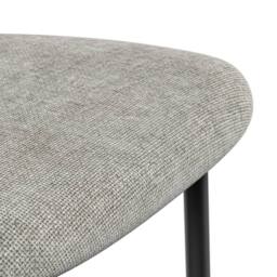 More4Homes Calne Light grey Ceramic Round Dining Table & 4 Myla Linen Chairs - thumbnail 8
