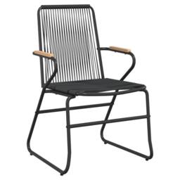 Berkfield Home Beautiful 7 Piece Garden Dining Set Black PVC Rattan - thumbnail 5