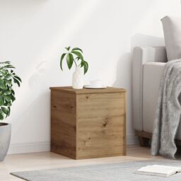 Berkfield Home Storage Box - Artisan Oak - 40x42x46 cm - Engineered Wood in Brown - Size: 40 x 42 x 46 cm - thumbnail 4