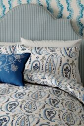 Sanderson 'Jamilia' Cotton Duvet Cover Set in Blue - Size: Super King - thumbnail 2