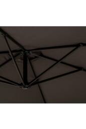 Royalcraft 3m Standard Cantilever Powder Coated Parasol with Cross Stand in Grey - thumbnail 3